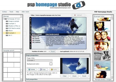 PSP Homepage Studio 2.0 screenshot