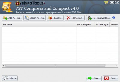 PST Compress and Compact 5.0 screenshot