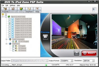 QPV DVD TO IPOD PSP ZUNE SUITE 2011.1105 screenshot