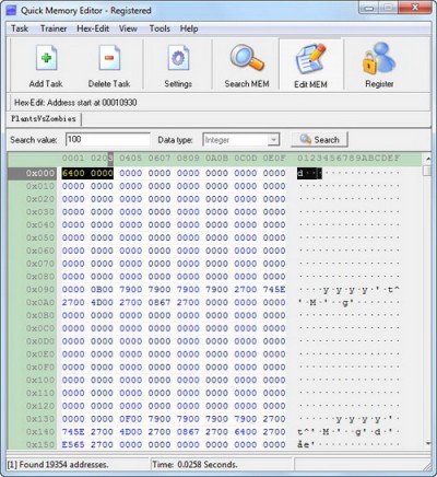 Quick Memory Editor 5.7 screenshot