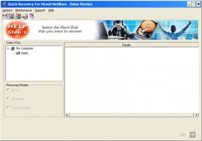 Quick Recovery Novell Netware FAT 10.x screenshot