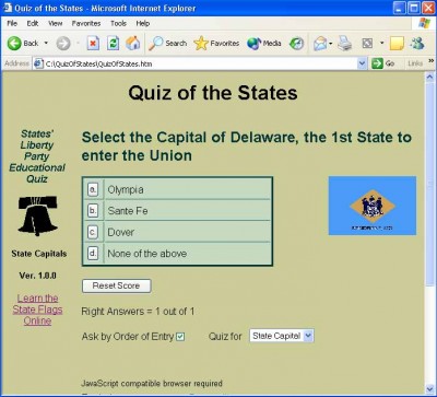Quiz of the States Online 1.0.0 screenshot