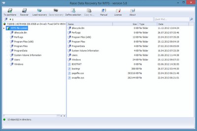 Raise Data Recovery for NTFS 5.17.1 screenshot