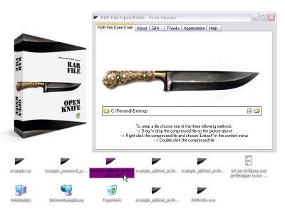 RAR File Open Knife 5.50 screenshot