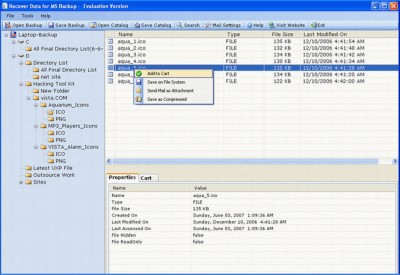Recover Data for MS Backup 1.0 screenshot