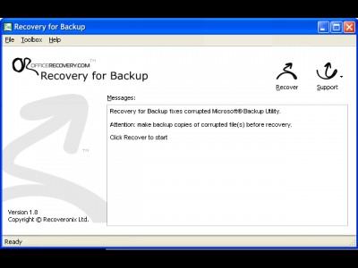 Recovery for Backup 2.0.1008 screenshot