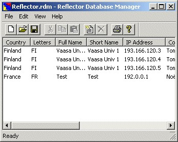 Reflector Database Manager 1.01 screenshot