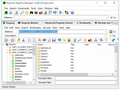 Registrar Registry Manager 7.52 screenshot