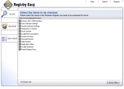 Registry Easy - Clean Optimize 2007.08 screenshot
