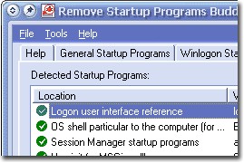 Remove Startup Programs Buddy 2.2 screenshot