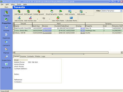 Rental Property Manager 3.03 screenshot