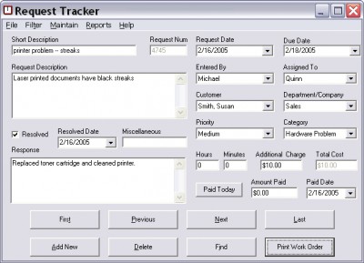Request Tracker 3.2 screenshot