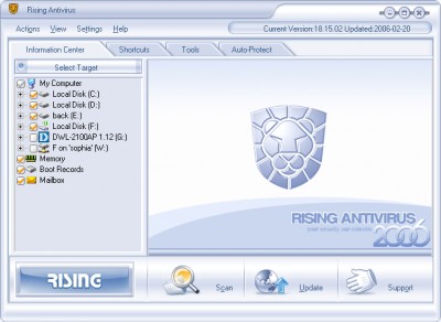 Rising Antivirus 2006 18.53 screenshot