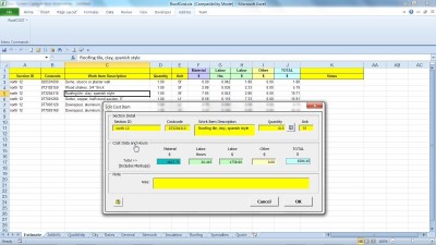 RoofCOST Estimator for Excel 14.1 screenshot