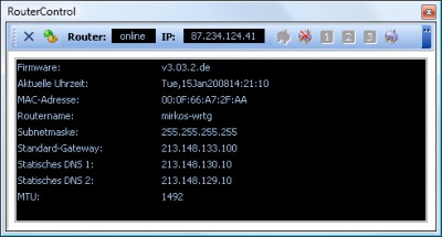 RouterControl 2.00 screenshot