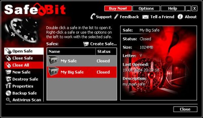 SafeBit Disk Encryption 1.8 screenshot