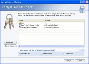 SafeIT File Encryption 2006 screenshot