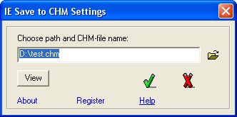 Save to CHM 1.50 screenshot