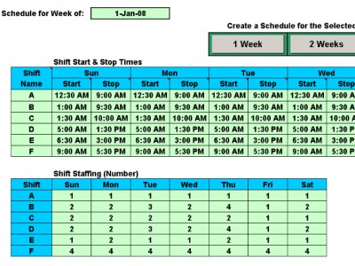 Schedule Multiple Shifts Automatically 7.11 screenshot