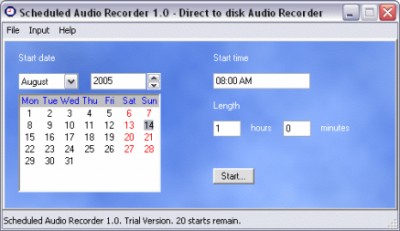 Scheduled Audio Recorder 1.0 screenshot