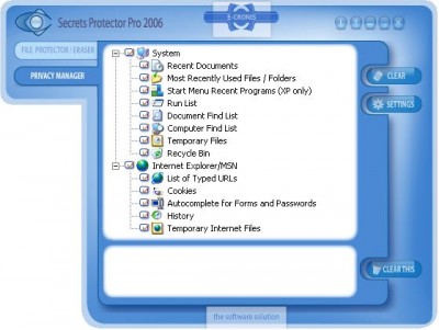 Secrets Protector Pro 2005 3.01 screenshot