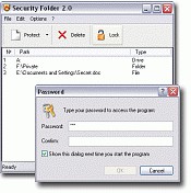 Secure Folders XP 3.0 screenshot
