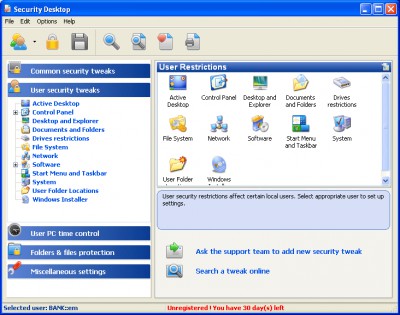 Security Desktop Tool 7.5.5.2 screenshot