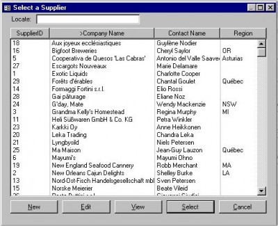 Selector for MS Access 2000 2000.3.1 screenshot