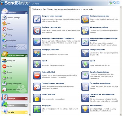 Sendblaster 3.1.6 screenshot