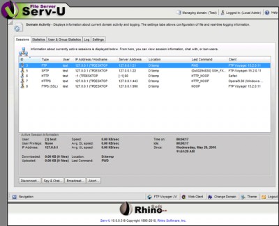 Serv-U FTP Server 15.0.0.0 screenshot