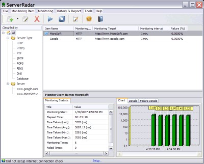 ServerRadar Website Monitor 5.1.1.3 screenshot