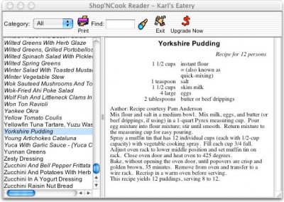 Shop'NCook Cookbook Reader for Mac 3.4 screenshot