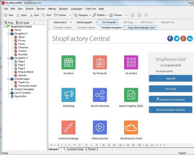 ShopFactory 11.1 screenshot