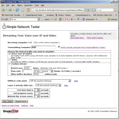 Simple Network Tester 3.2 screenshot