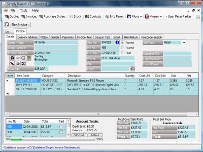 Simply Invoice Software 2.3.3.0 screenshot