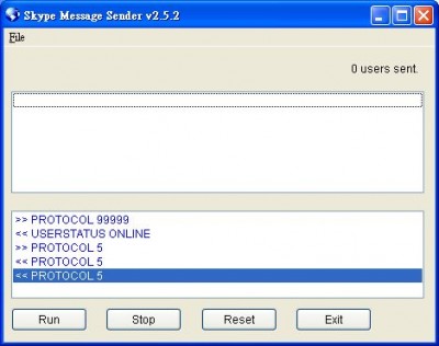 Skype Message Sender 2.5.6 screenshot