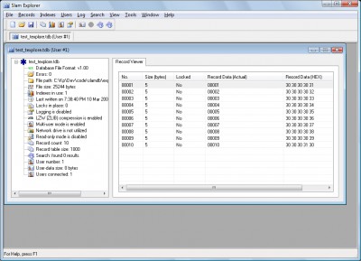 Slam Database Manager 1.05 screenshot