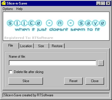 Slice-n-Save 1.08 screenshot