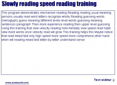 Slowly speed reading 2.3 screenshot