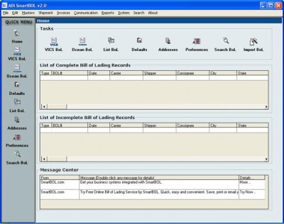 SmartBOL Bill of Lading Software 12.1.0 screenshot