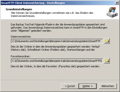 SmartFTP Backup Tool 2.0.0 screenshot