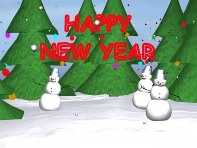 Snowman New year Screensaver 1.00 screenshot