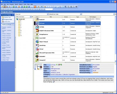 SoftCAT Plus  Software Database 3.11 screenshot