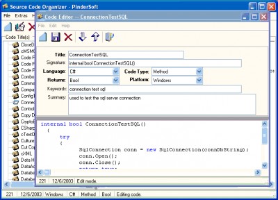Source Code Organizer PS 3.2 screenshot