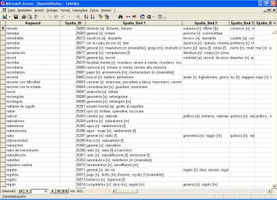 Spanish Italian Database 1.0 screenshot