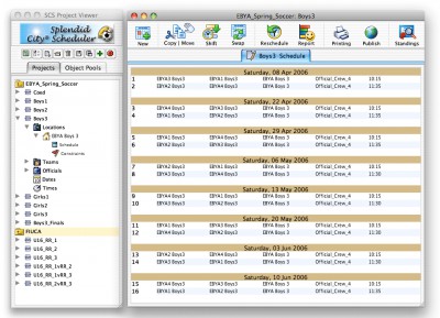 Splendid City Sports Scheduling Software 6.8.9 screenshot