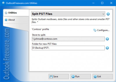 Split PST Files for Outlook 4.12 screenshot
