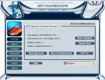 Spyware Cops 9.2.0.6 screenshot