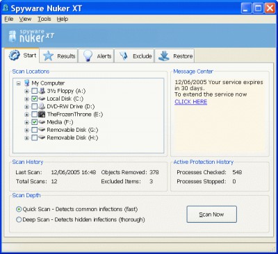Spyware Nuker 2006 screenshot