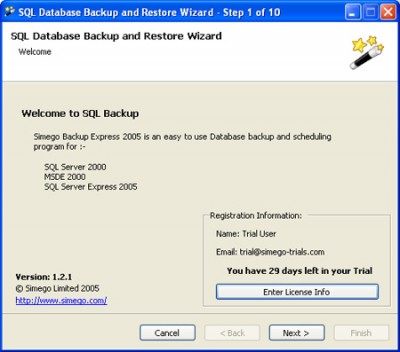 SQL Backup & Restore Wizard 1.2.2 screenshot